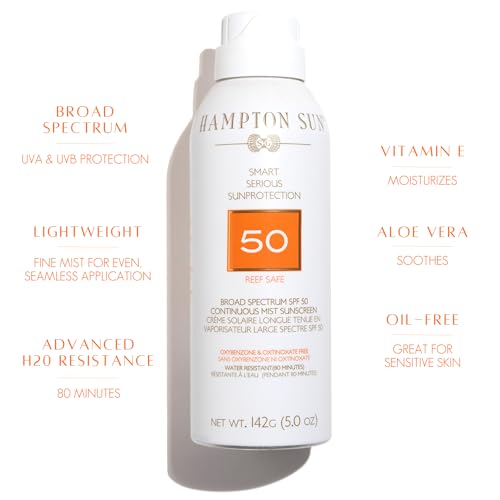 Hampton Sun Spf 50 Continuous Mist Sunscreen, 5 oz