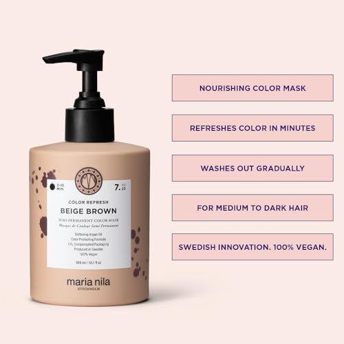 Maria Nila Color Refresh Beige Brown Hair Mask - 10.1 Fl Oz
