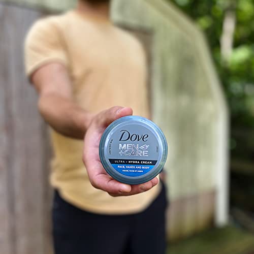 Dove Men+Care Ultra Hydra Cream, Face, Hands and Body care, All Skin Types, 5.07 Oz (Pack of 2)