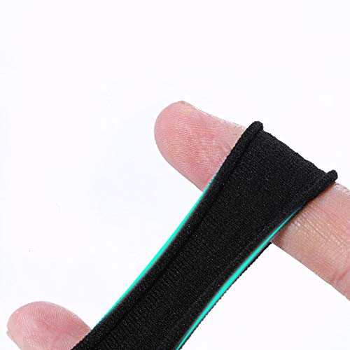 100 Pack Seamless Cotton Hair Ties, High Stretch Ponytail Holders and Headbands, No Crease Scrunchies for Thick Hair (Black)