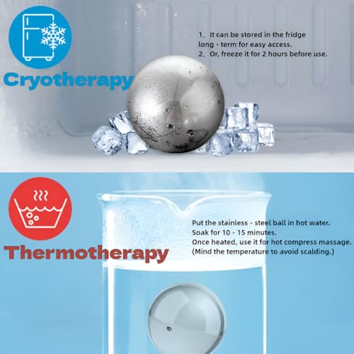 Ice Globes for Face & Eyes, Unbreakable Stainless Steel Cool Massagers for Skincare Routines, Multifunctional Cold Roller Cooling Globes for Puffiness, Sagging Skin, Fine Lines, and Facial Relaxation