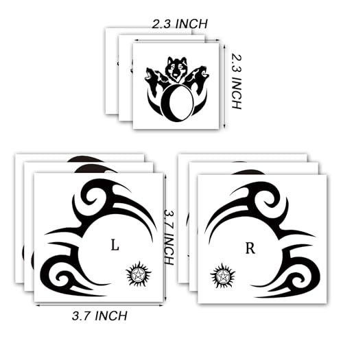 Tribal Face Tattoo Stickers - 9-Sheet Waterproof Temporary Tattoos