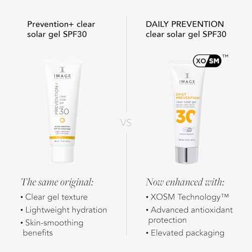 IMAGE Skincare DAILY PREVENTION Clear Solar Gel, SPF 30 Transparent Broad Spectrum Sunscreen for All Skin Tones, 1.5 Ounces