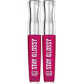 Rimmel Stay Glossy Lip Gloss, Pop Fizz Pink, 0.18 Fl Oz (Pack of 2)