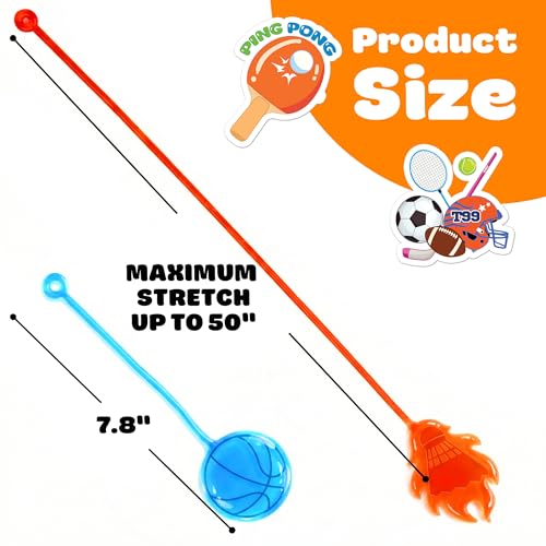 48 PCS Sports Party Favors - Sticky Hands & Temporary Tattoos