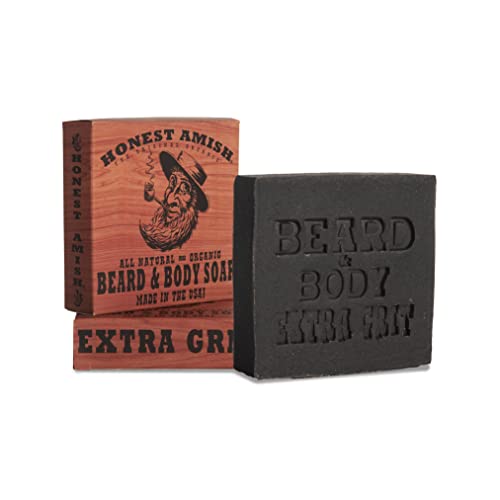 Honest Amish Beard and Body Soap (Extra Grit) (Pack of 2)