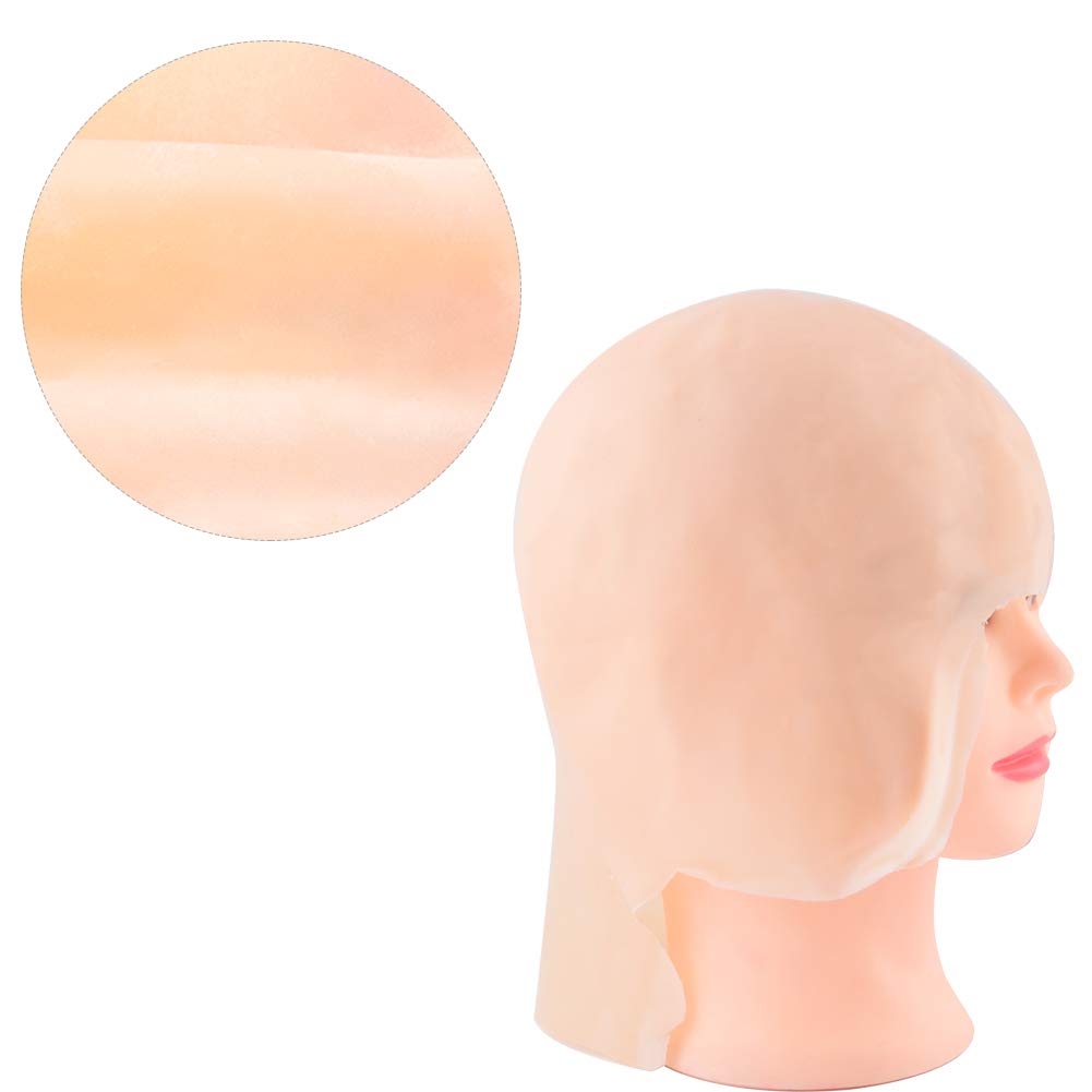 WXJ13 2 PCS Makeup Latex Bald Caps and 2 PCS Nylon Wig Caps for Costume Party Adult Costume Accessory