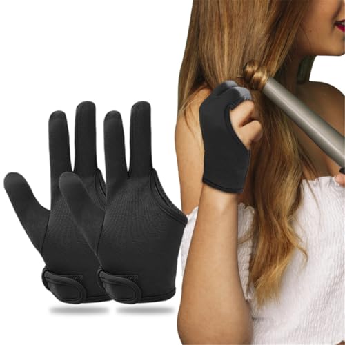 Heat Resistant 3-Finger Hair Styling Gloves | Professional Flat Iron Mitt