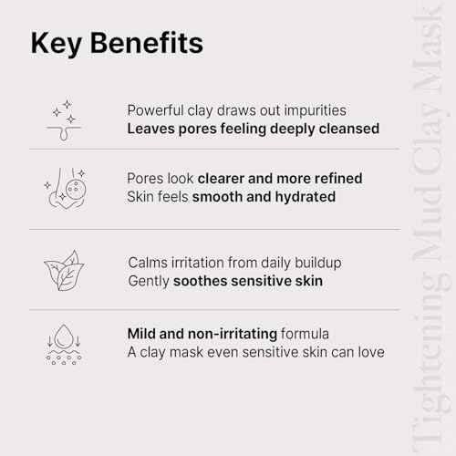 AVCA Pore Tightening Mud Clay Mask 200ml(6.76 fl. oz)? Oil Control Deep Cleansing with Kaolin & Bentonite, Minimizes the Look of Pores, Green Tea & Rice Powder