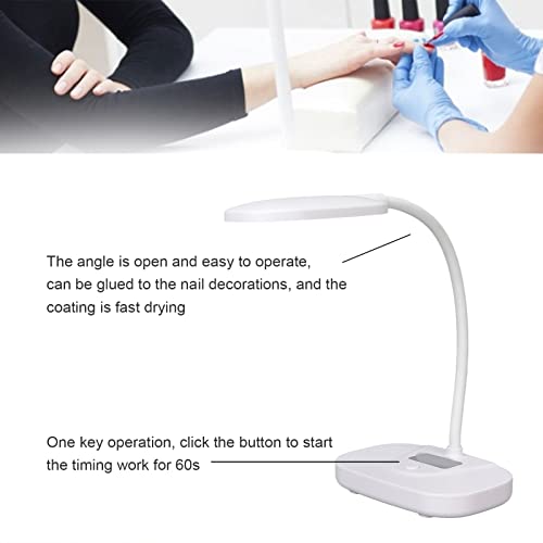Dioche LED Nail Light Foldable Portable Nail Polish Dryer with Uniform Illumination & Eye Protection for Home Beauty & Nail Salon - 12W, Rechargeable with USB