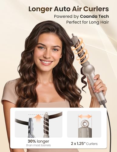 O.H.B 8-in-1 Hair Dryer Brush with Auto-Wrap Curlers