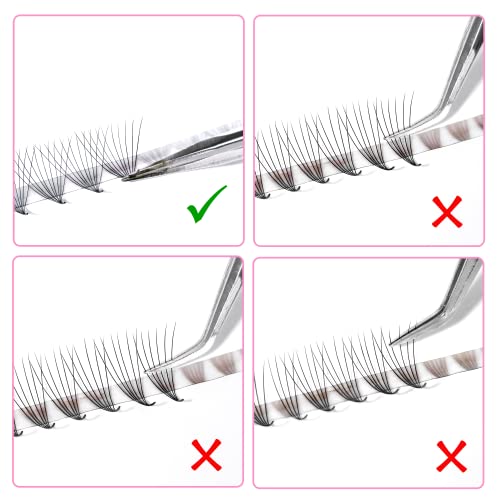 LAVISLASH 500 Ultraspeed Promade Fans Handmade Volume Eyelashes | Ultra Speed Eyelash Extension | 3D To 16D Fans | 0.03/0.05/0.07mm Thickness | C/CC/D Curl | 8-16mm Length(3D-0.07-D-11mm)