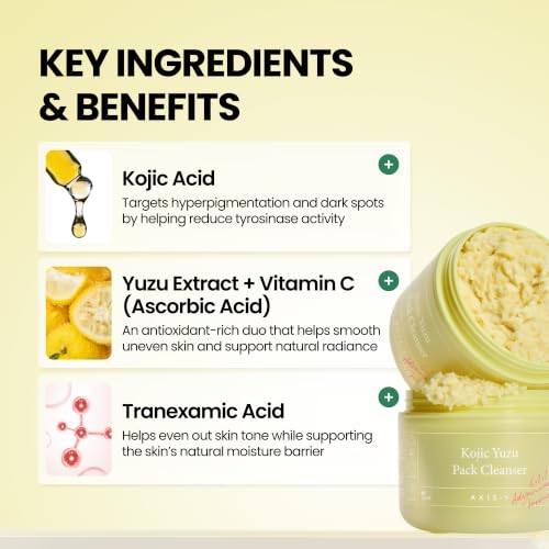 AXIS-Y Kojic Yuzu Pack Cleanser - Exfoliating Face Wash & Mask