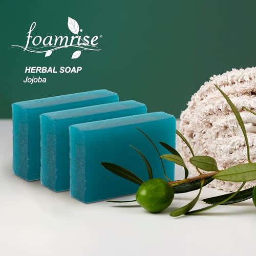 foamrise Jojoba oil, Moisturizing and Soothing, Jojoba Soap Bars, Dry or Sensitive Skin, Handmade Soap With Premium Quality, Rich Glycerin Content, Natural, Pack of 1