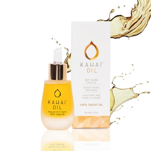 Kahai Oil Natural Anti Aging Face & Body Oil 100% Pure Cacay Cold Pressed Reduce Wrinkles & Fine Lines, Firms Skin, Elasticity Deep Hydration For Face, Neck, Decollete, Hands, Hair All Skin Types 50ml