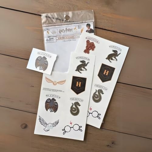 Harry Potter Hogwarts Plastic Party Tattoos - Pack of 24