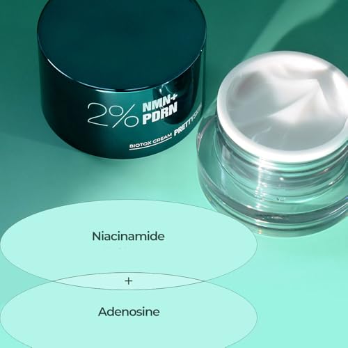 PRETTYSKIN 2% NMN + PDRN Facial Cream ? Daily Hydrating Face Moisturizer ? Amino Acids for Smooth & Supple-Looking Skin ? Nourishing Korean Skincare with Rich Cream Texture ? 1.69 fl.oz