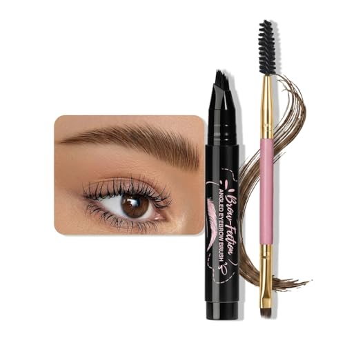 Brown Eyebrow Pen with Spoolie - Waterproof Microblading Brow