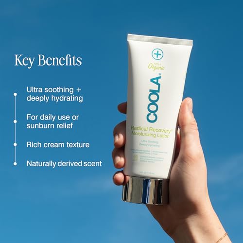 COOLA Organic After Sun Body Lotion with Aloe Vera & Lavender, 5 Fl Oz