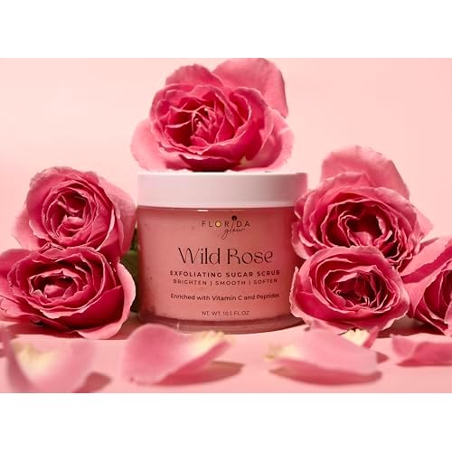 Polypeptide Sugar Scrub for Women - Exfoliating Body Sugar Scrub with Peptides & Vitamin C for Smooth, Radiant Skin - 10.5 oz