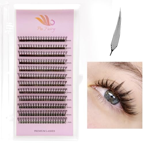 Pro Fairy Spire Lash Extensions - Premade Volume Lashes 0.07D