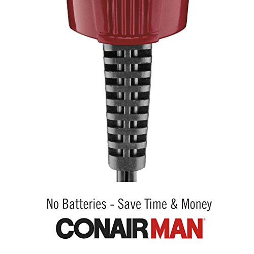 ConairMAN Corded Beard & Mustache Trimmer with Nose & Ear Hair Attachments, 5-Position Comb Kit