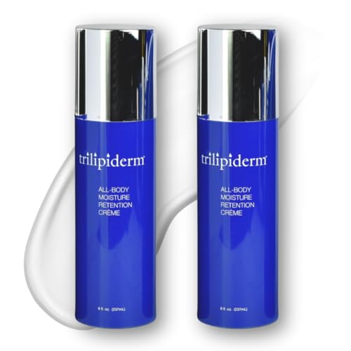 Trilipiderm All-Body Moisture Retention Cr?me 2-Pack ? Plant-Based Body Moisturizer Lotion for Dry Skin, Lightweight Hydrating Body Cream for Face & Body, 8 oz Airless Pump Bottles