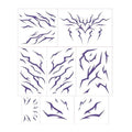 Anime Hunter Halloween Cosplay Costume Temporary Tattoos Purple and Laser Multicolor Stripes Tattoos (Purple 8 Pcs Set)