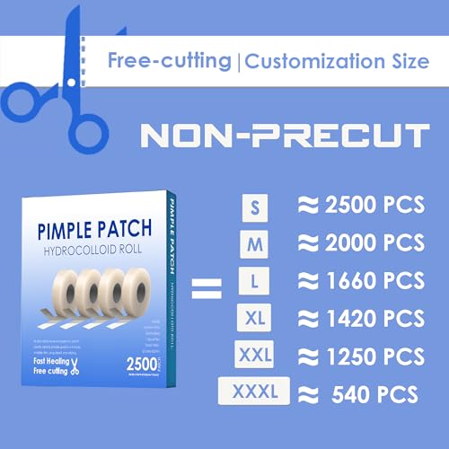 ZELIER Pimple Patches 2500 Count Hydrocolloid Roll Tape