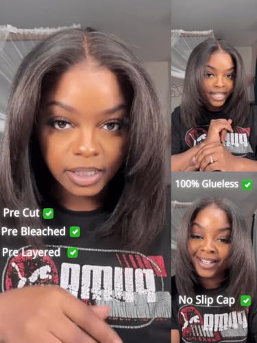 Nadula Yaki Straight Bob Drawstring Wig 10in 180% Density
