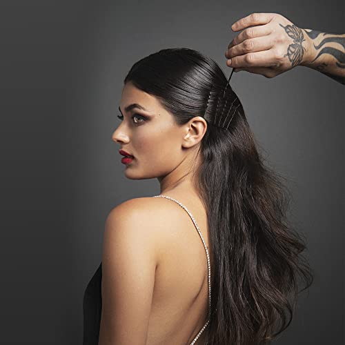 Fromm 2" Matte Black Bobby Pins 600-Pack, Crimped Non-Slip Hair Pins