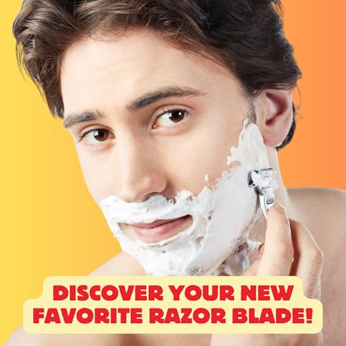 Gents Double Edge Safety Razor Blade Collection Variety Pack 50 Count ? Platinum Double Edge Blades Fits All Razors + Styptic Powder Stops Bleeding + Leather Razor Sleeve ? Men¡¯s Wet Shaving
