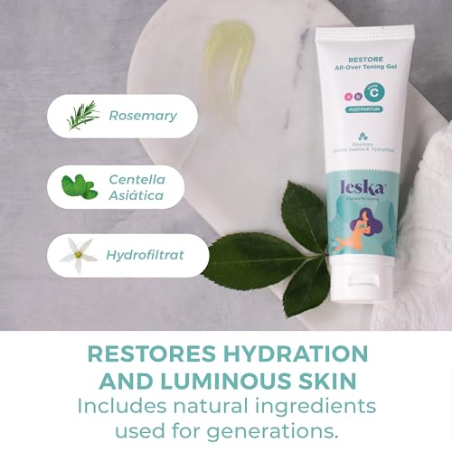 Leska Maternity Post-Pregnancy Gel | STAGE C: RESTORE All-Over Toning Gel (Postpartum) | Part of a Complete 3-Stage Pregnancy Skincare System | New Mom Gifts (4oz)