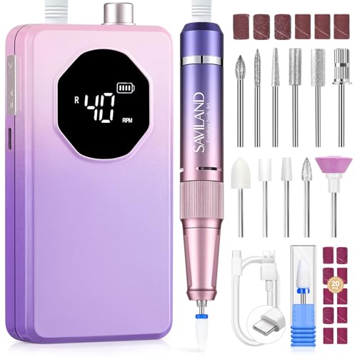 SAVILAND Nail Drill 40000RPM | 30s Fast Removal Gel Acrylic