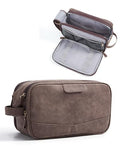 BAGSMART Large Soft Matte PU Leather Toiletry Bag for Men