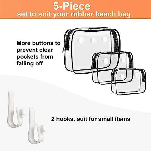 Clear Bogg Beach Tote Bag with 2 Insert Hooks - Travel Organizer