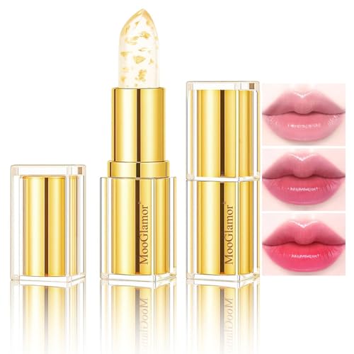 Color-Changing Lipstick Gold Foil – Transferproof & Moisturizing, 2 Pc
