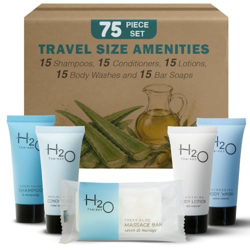 H2O Therapy 75-Piece Hotel Toiletries Set with Shampoo Conditioner Lotion