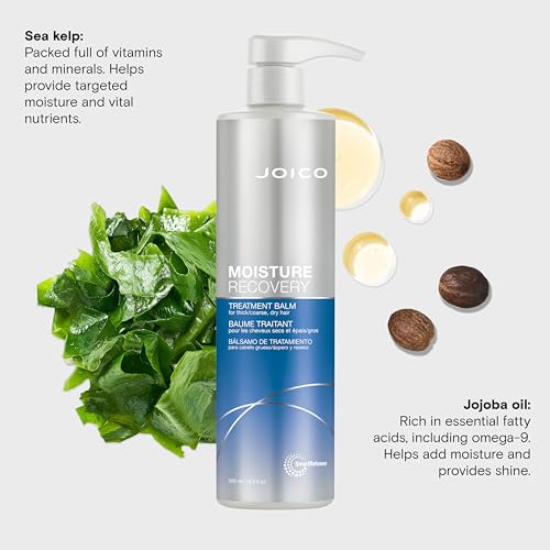 Joico Moisture Recovery Treatment Balm | For Thick, Coarse, Dry Hair | Replenish Moisture | Restore Smoothness & Elasticity | Strengthen Hair | Reduce Breakage & Frizz | With Jojoba Oil & Shea Butter