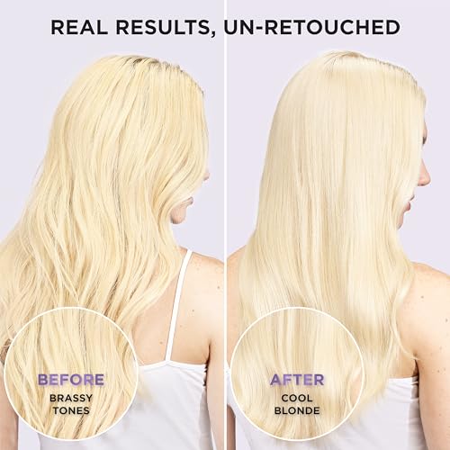 L¡¯Oreal Paris Sulfate Free Brass Toning Purple Conditioner for Blonde, Bleached, Silver, or Brown Highlighted Hair, EverPure, 23 Fl Oz (Packaging May Vary)