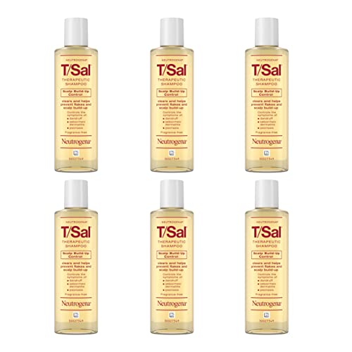 Neutrogena T/Sal Therapeutic Scalp Shampoo 0.75 Fl Oz Pack of 6 for Dandruff & Psoriasis Relief