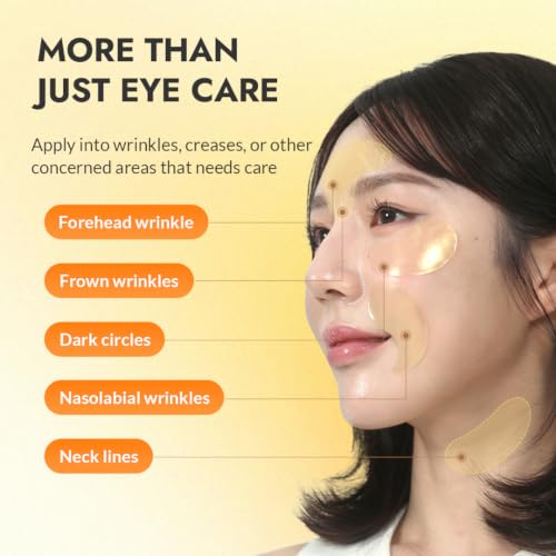 MIZON 24K Gold Under Eye Patches, 60 Pcs – Snail Mucin & Collagen