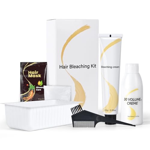 Hair Bleach Kit - Lifts 8 Shades, Conditioning Cream & Mask