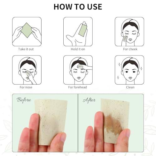 DUcare Oil Blotting Sheets Roll Green Tea Refillable 15M - Shine Control for Oily Skin
