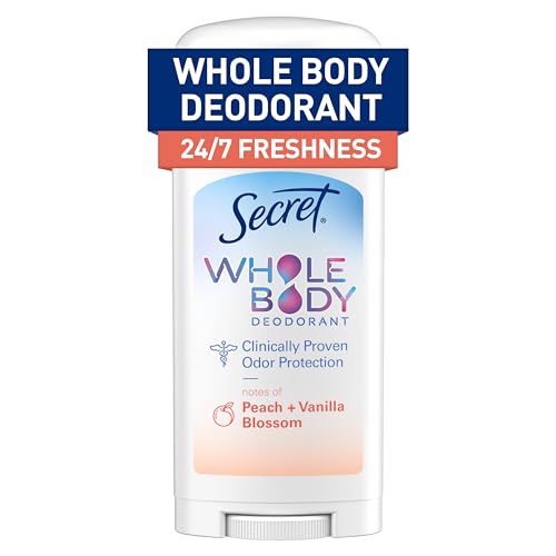Whole Body Deodorant Stick for Women - Peach & Vanilla, 72HR Odor Protection