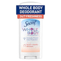 Whole Body Deodorant Stick for Women - Peach & Vanilla, 72HR Odor Protection