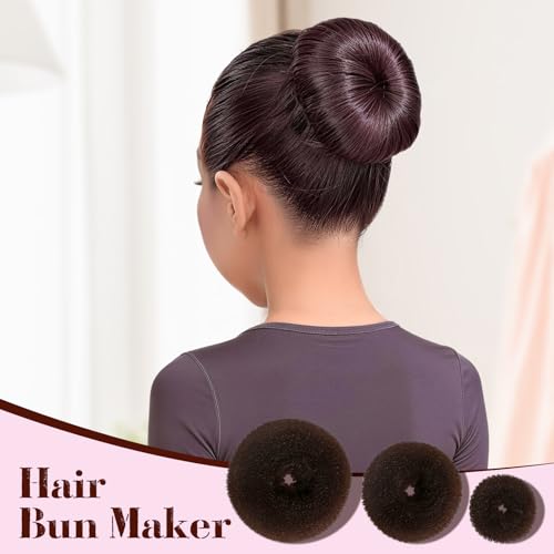 Bun Maker Kit with Donut Shapers, Pins & Hair Nets