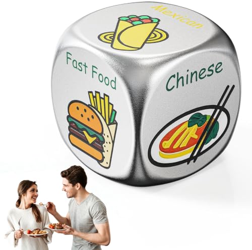 Funny Food Dice Gift for Couples - Anniversary, Birthday, Holiday Stocking Stuffer