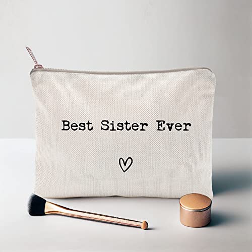 Best Sister Ever, Sister Gift, Missing You, Send Love, Makeup Case, Toiletry Bag, Gift for Friend, Makeup Bag for Best Friends, Best Friends Gifts