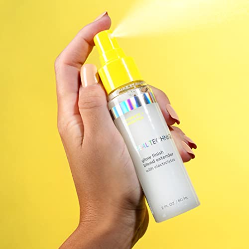 Real Techniques Sponge+ Makeup Setting Spray for Face, Hydrating with Vitamin C + Electrolytes, Makeup Sponge Mist, For Setting, Freshening, and Blending, Longer Lasting Makeup, 2 fl oz Spray Bottle